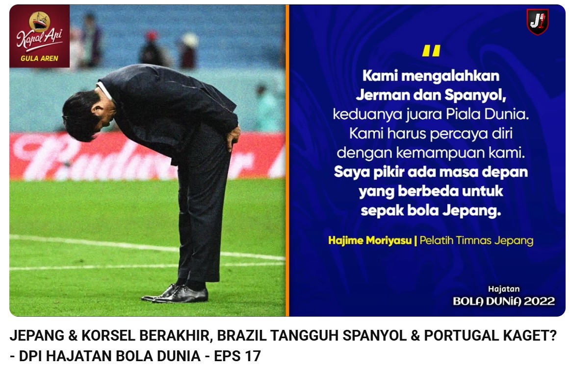 Coach Justin berdebat soal sepakbola Asia di Youtube DPI Jebretmedia Piala Dunia 2022