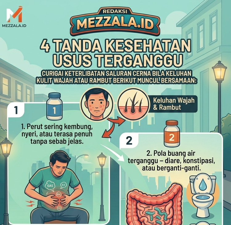 Hubungan Kesehatan Usus dengan Kulit dan Rambut