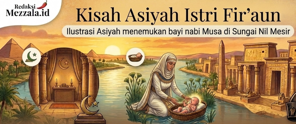 Redaksi Mezzala.id - Kisah Asiyah Istri Fir'aun Mesir Zaman Nabi Musa - Kisah Nabi Musa