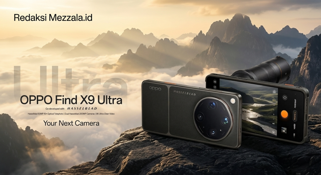 Redaksi Mezzala.id - Oppo Find X9 Ultra Kamera Hasselblad (2026) - Harga Oppo Find X9 Ultra Rp 27 juta Indonesia Rupiah - Spesifikasi Oppo Find X9 Ultra