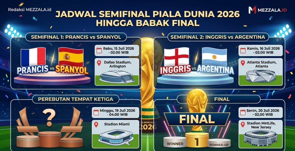 Redaksi Mezzala.id - Prediksi Semifinal Piala Dunia 2026