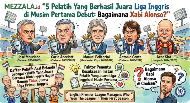5 Pelatih Yang Berhasil Juara Liga Inggris di Musim Pertama Debut Bagaimana Xabi Alonso di Chelsea - Jose Murinho - Ancelotti - Antonio Conte - Arne Slot - Pellegrini - Louis Van Gaal - Eric Ten Hag - Sir Alex Ferguson - Manchester United - Manchester City - Liverpool - English Premier League managers who won the league in their first season